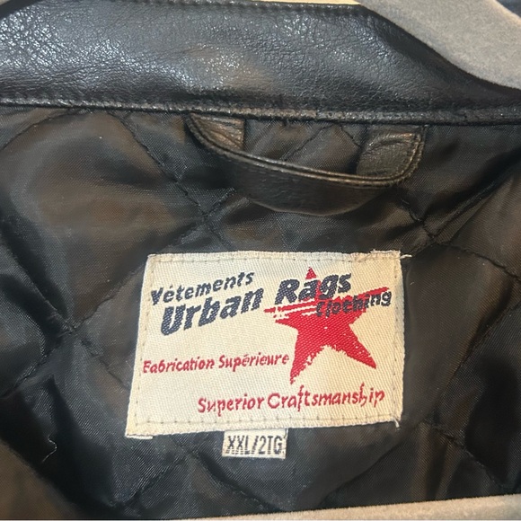 💫URBAN RAGS Men’s Motorcycle  PU leather Coat. RARE FIND/VINTAGE from the 80`s - Picture 9 of 12